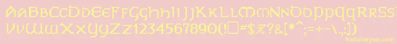 PhyllisRegular Font – Yellow Fonts on Pink Background