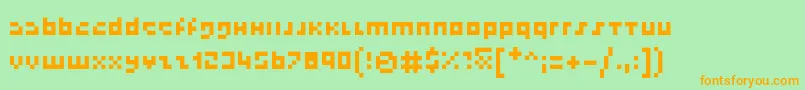 Poppkorn Font – Orange Fonts on Green Background