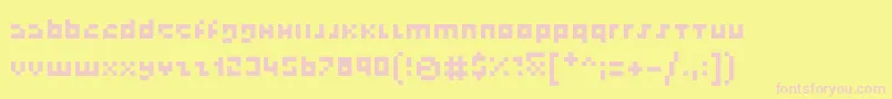 Poppkorn Font – Pink Fonts on Yellow Background