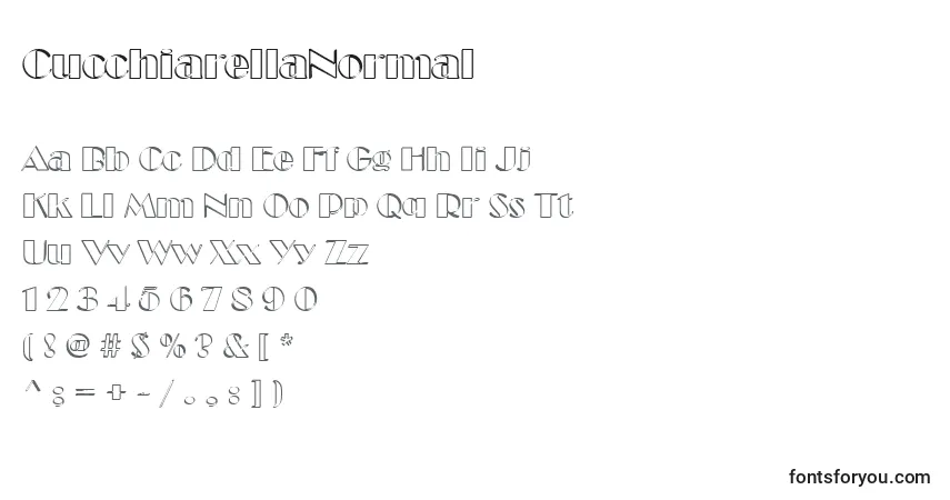 Шрифт CucchiarellaNormal – алфавит, цифры, специальные символы