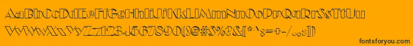 CucchiarellaNormal Font – Black Fonts on Orange Background