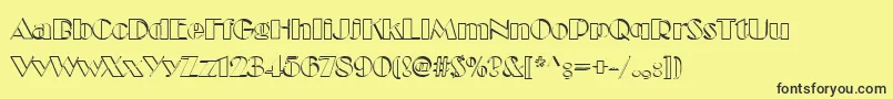 CucchiarellaNormal Font – Black Fonts on Yellow Background