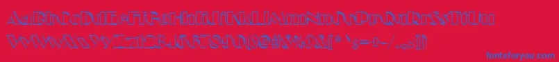 CucchiarellaNormal Font – Blue Fonts on Red Background