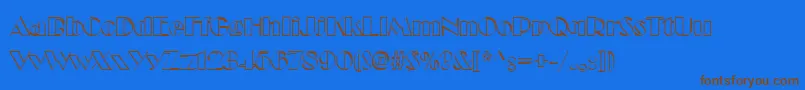 CucchiarellaNormal Font – Brown Fonts on Blue Background