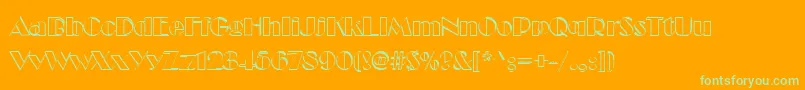 CucchiarellaNormal Font – Green Fonts on Orange Background