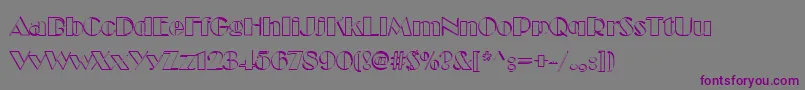 CucchiarellaNormal Font – Purple Fonts on Gray Background
