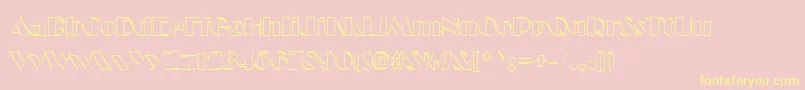 CucchiarellaNormal Font – Yellow Fonts on Pink Background