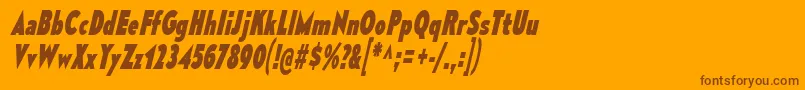 MesmerizeCdEbIt Font – Brown Fonts on Orange Background