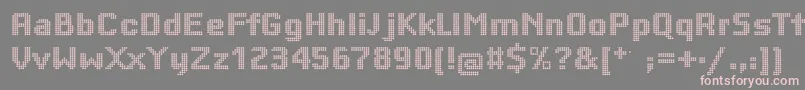 Bigsquaredots Font – Pink Fonts on Gray Background