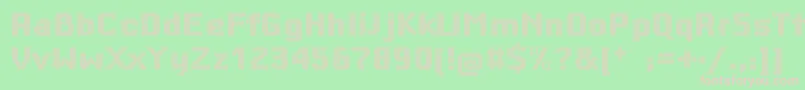 Bigsquaredots Font – Pink Fonts on Green Background