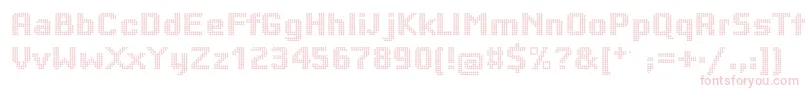 Bigsquaredots-Schriftart – Rosa Schriften