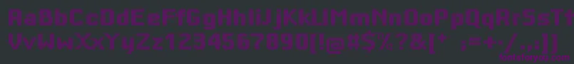 Więcej informacji o czcionce Bigsquaredots Czcionka Bigsquaredots – fioletowe czcionki na czarnym tle