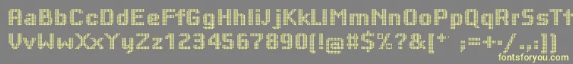 Bigsquaredots Font – Yellow Fonts on Gray Background