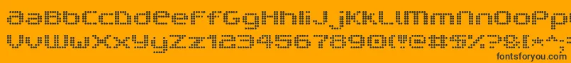 V5prd-Schriftart – Schwarze Schriften auf orangefarbenem Hintergrund