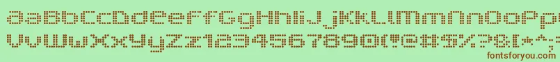 V5prd Font – Brown Fonts on Green Background