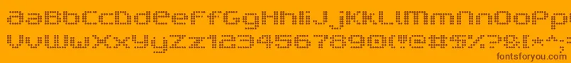 V5prd Font – Brown Fonts on Orange Background