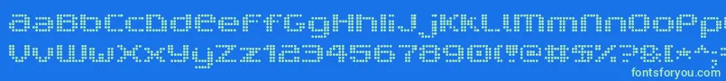 V5prd Font – Green Fonts on Blue Background