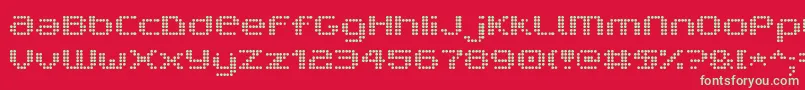 フォントV5prd – 赤い背景に緑の文字