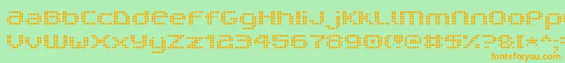 V5prd Font – Orange Fonts on Green Background