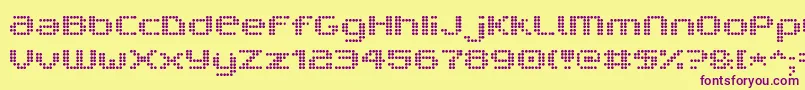 V5prd Font – Purple Fonts on Yellow Background