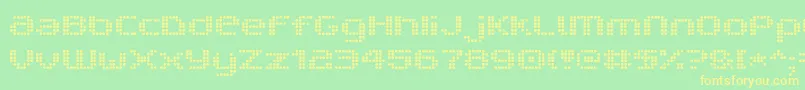 V5prd Font – Yellow Fonts on Green Background