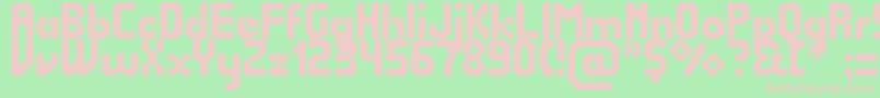 Quadrit Font – Pink Fonts on Green Background