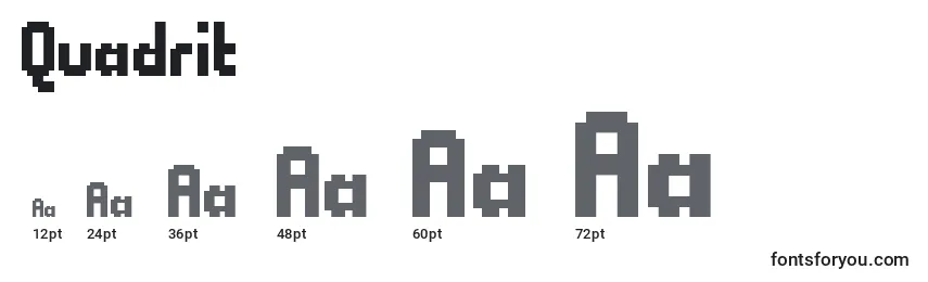 Quadrit Font Sizes