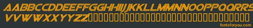 フォントSfvipersquadronItalic – 黒い背景にオレンジの文字