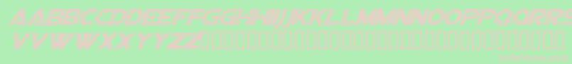 SfvipersquadronItalic Font – Pink Fonts on Green Background