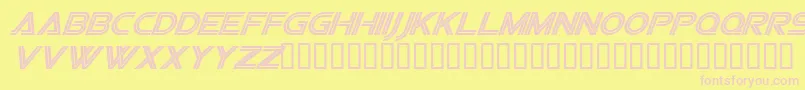 SfvipersquadronItalic Font – Pink Fonts on Yellow Background