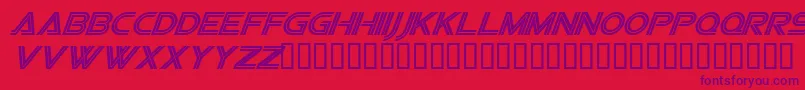 SfvipersquadronItalic Font – Purple Fonts on Red Background