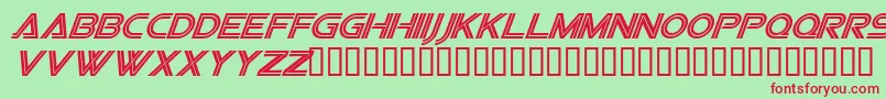 SfvipersquadronItalic Font – Red Fonts on Green Background