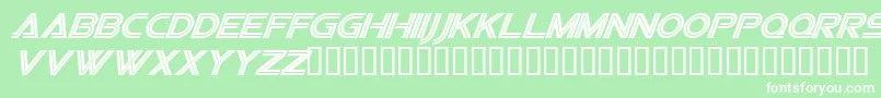 フォントSfvipersquadronItalic – 緑の背景に白い文字