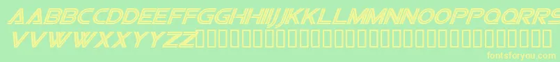 Police SfvipersquadronItalic – polices jaunes sur fond vert