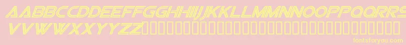SfvipersquadronItalic Font – Yellow Fonts on Pink Background