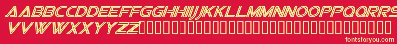 フォントSfvipersquadronItalic – 黄色の文字、赤い背景