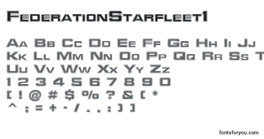 A fonte FederationStarfleet1 – alfabeto, números, caracteres especiais