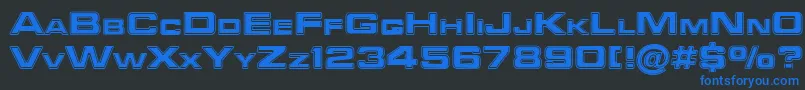 FederationStarfleet1-Schriftart – Blaue Schriften auf schwarzem Hintergrund
