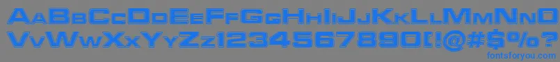 フォントFederationStarfleet1 – 灰色の背景に青い文字