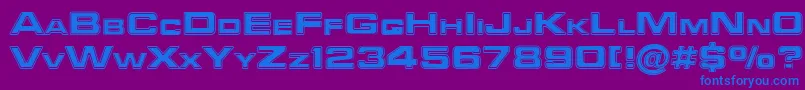 Шрифт FederationStarfleet1 – синие шрифты на фиолетовом фоне