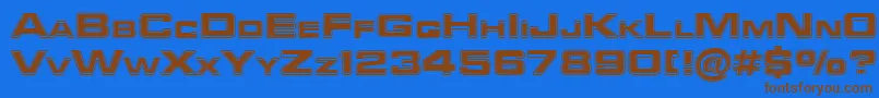 FederationStarfleet1-Schriftart – Braune Schriften auf blauem Hintergrund