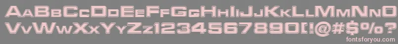 FederationStarfleet1 Font – Pink Fonts on Gray Background