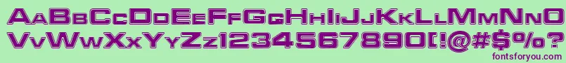 FederationStarfleet1 Font – Purple Fonts on Green Background