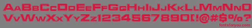 Шрифт FederationStarfleet1 – красные шрифты на сером фоне