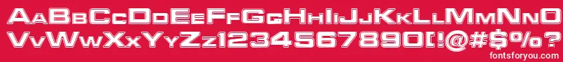 FederationStarfleet1 Font – White Fonts on Red Background