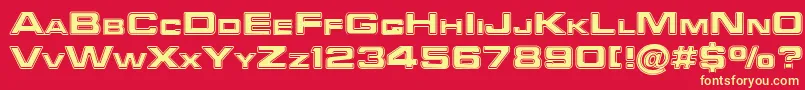 FederationStarfleet1 Font – Yellow Fonts on Red Background