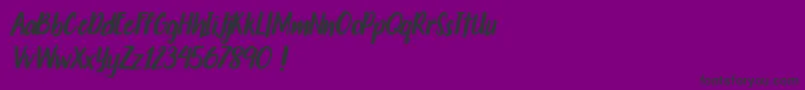 Travelgoals-Schriftart – Schwarze Schriften auf violettem Hintergrund