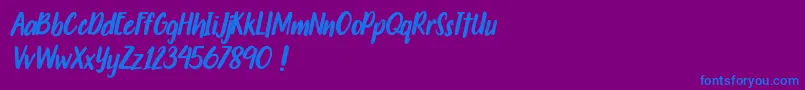 Шрифт Travelgoals – синие шрифты на фиолетовом фоне
