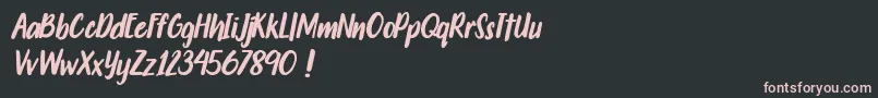Travelgoals Font – Pink Fonts on Black Background