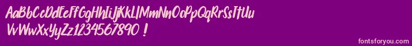 Travelgoals-Schriftart – Rosa Schriften auf violettem Hintergrund